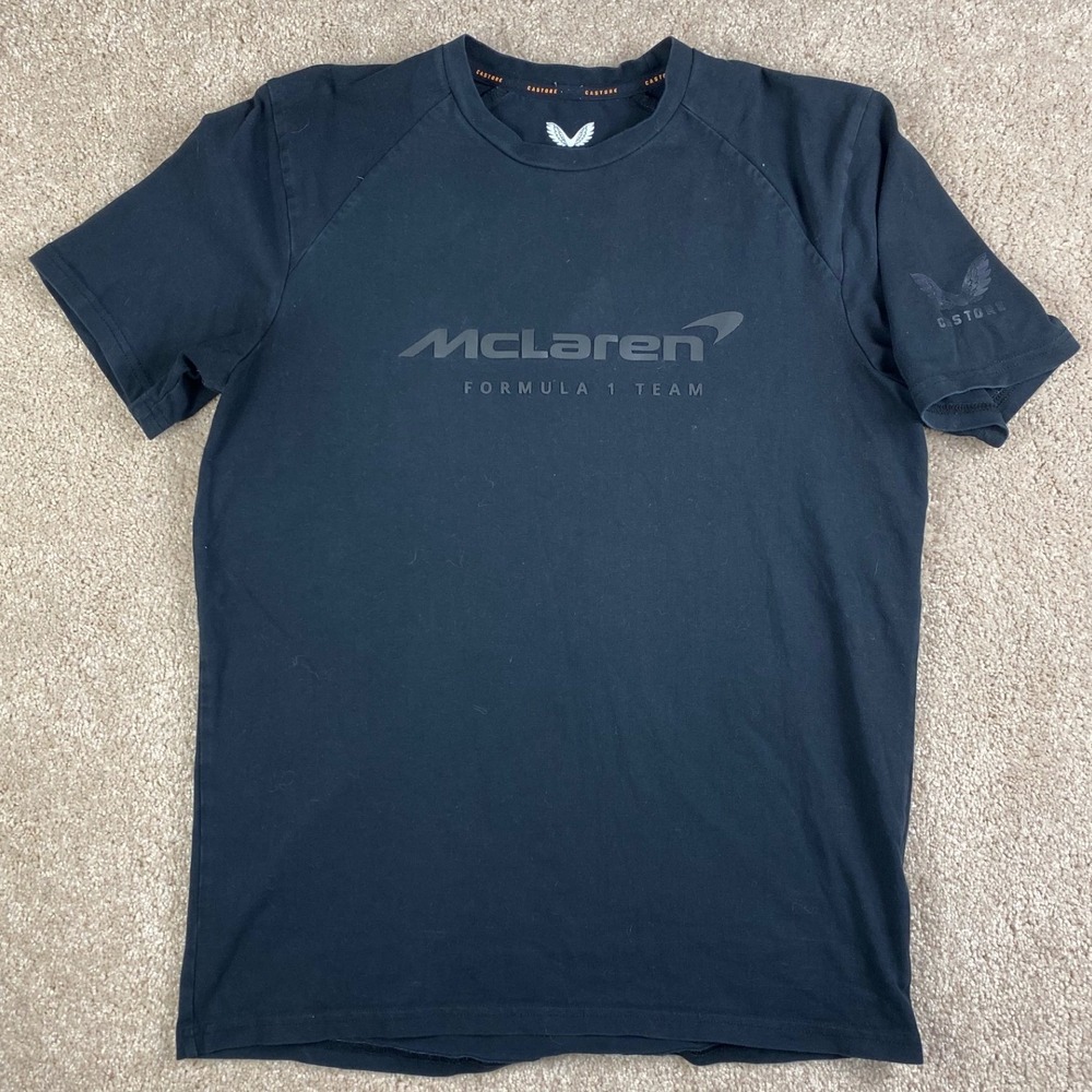 Castore McLaren Formula 1 Team T-Shirt Mens Medium Black Graphic Tee F1 Racing